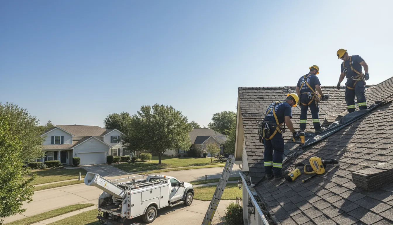 Storm Damage Roof Repair in Wood, PA